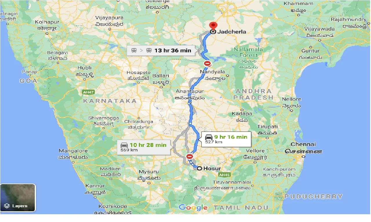hosur-to-jadcherla-taxi