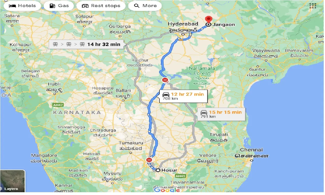 hosur-to-jangaon-one-way