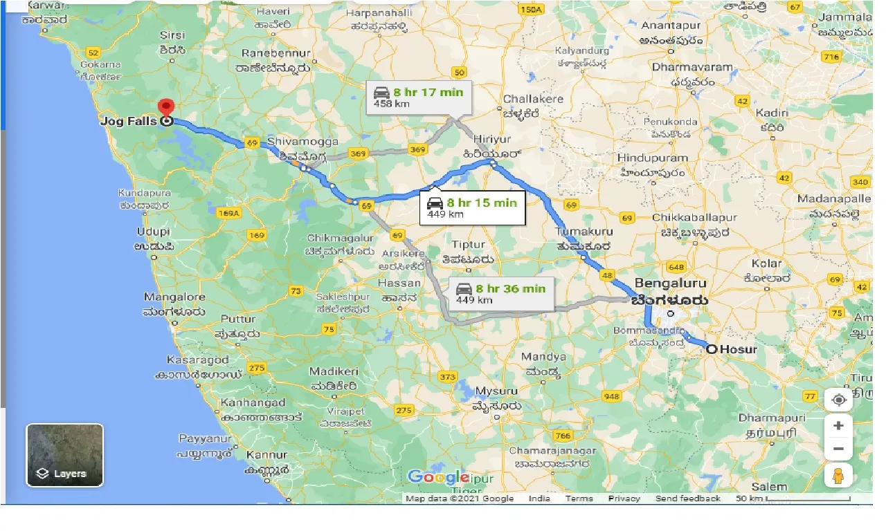 hosur-to-jog-falls-taxi