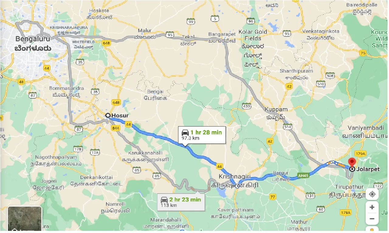 hosur-to-jolarpet-one-way