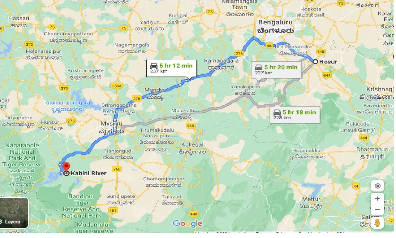 hosur-to-kabini-one-way