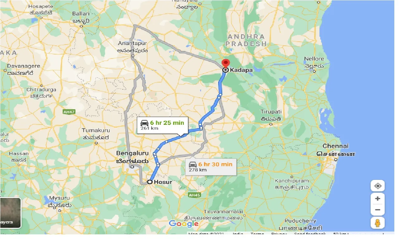hosur-to-kadapa-taxi