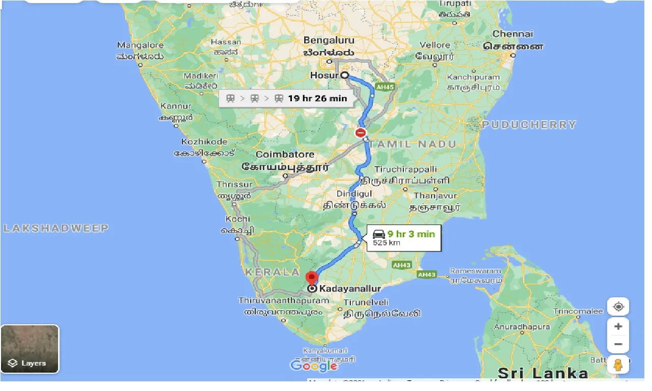 hosur-to-kadayanallur-one-way