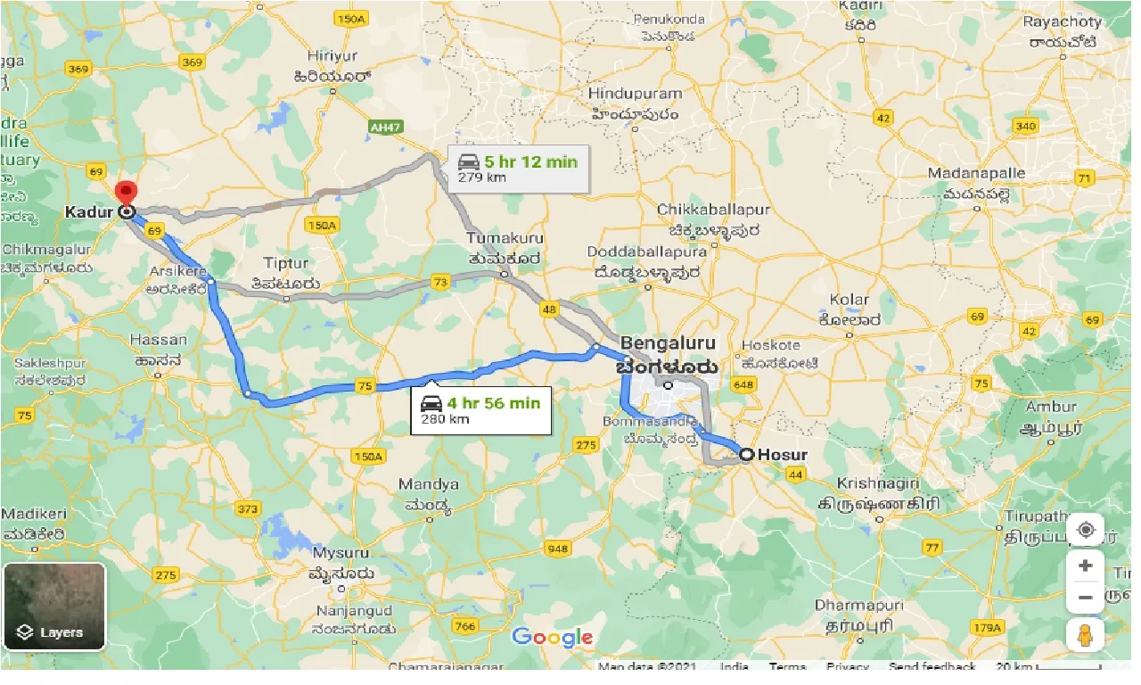 hosur-to-kadur-taxi