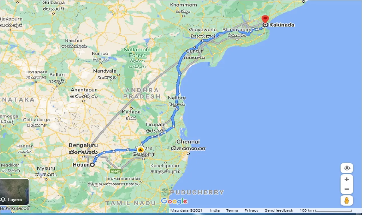 hosur-to-kakinada-taxi