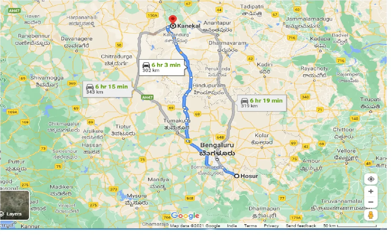 hosur-to-kanekal-one-way
