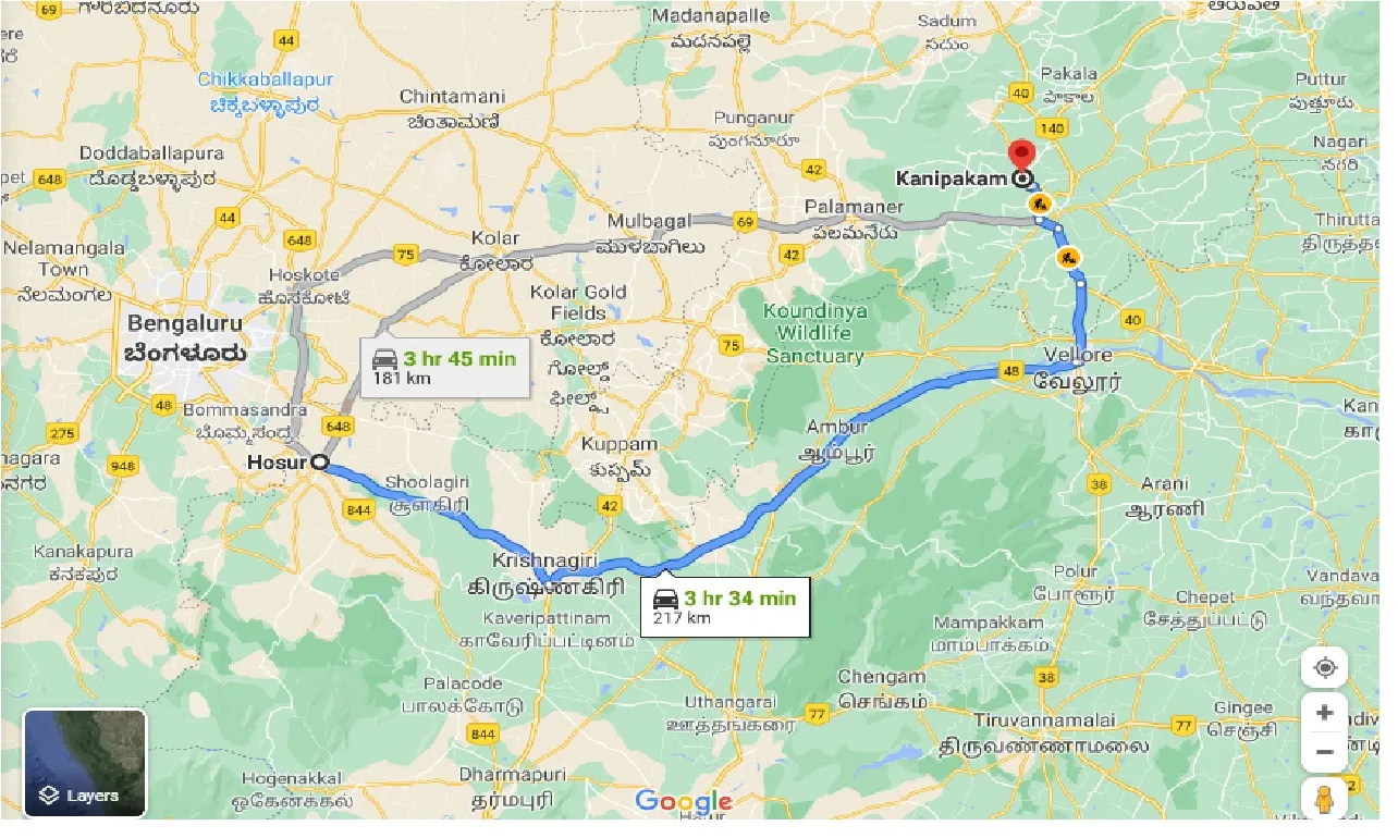 hosur-to-kanipakam-taxi