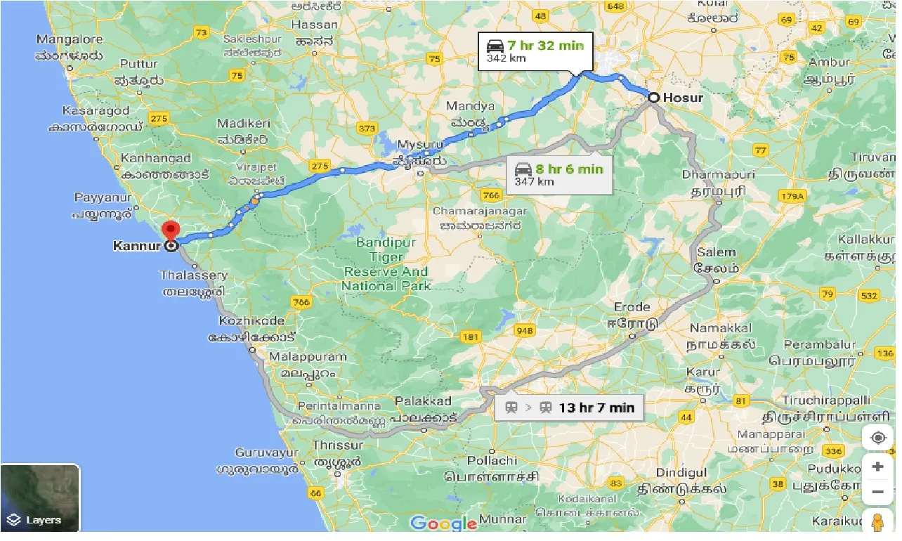 hosur-to-kannur-taxi