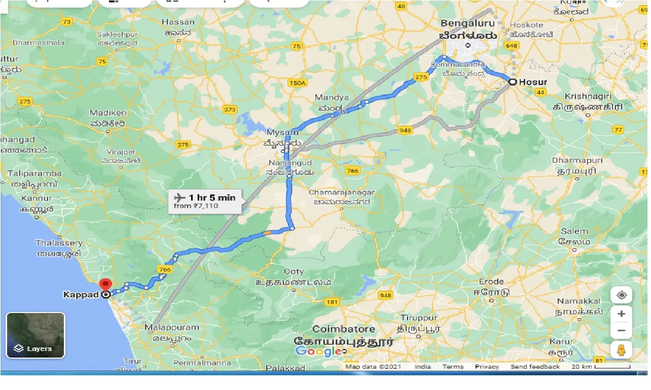hosur-to-kappad-taxi