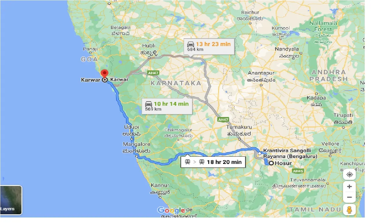 hosur-to-karwar-taxi