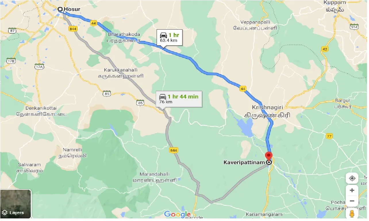 hosur-to-kaveripattinam-taxi