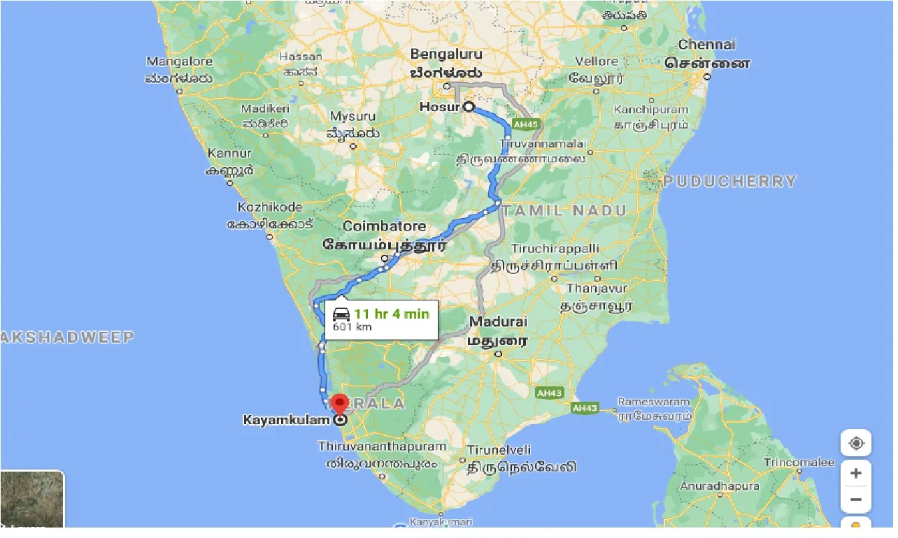 hosur-to-kayamkulam-one-way