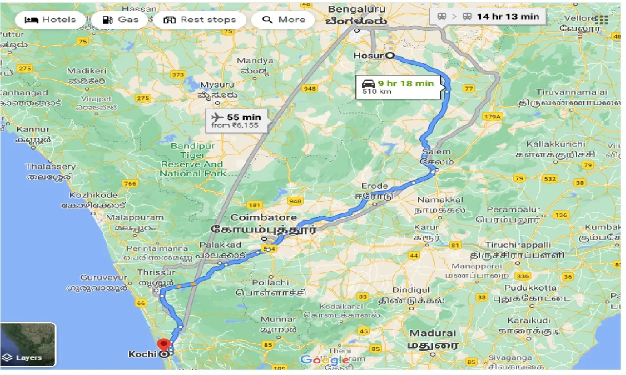hosur-to-kochi-taxi