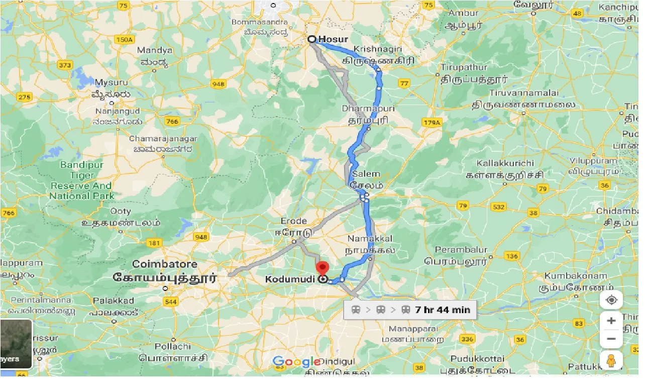 hosur-to-kodumudi-taxi