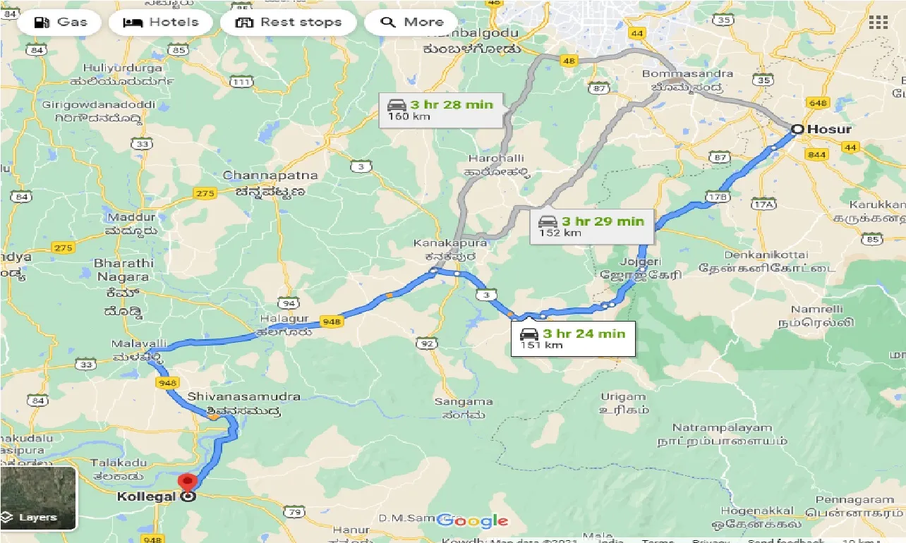 hosur-to-kollegal-taxi
