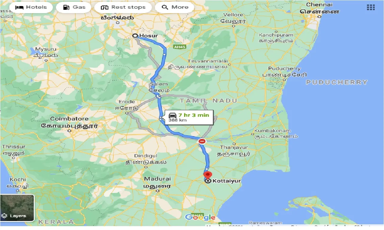 hosur-to-kottaiyur-one-way