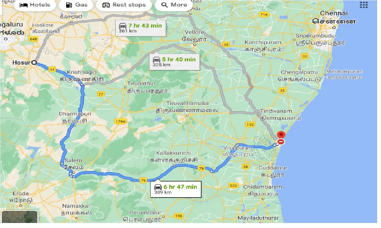 hosur-to-kottakuppam-one-way