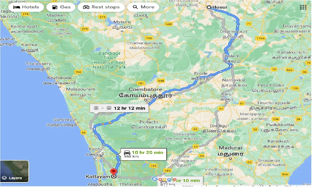 hosur-to-kottayam-taxi