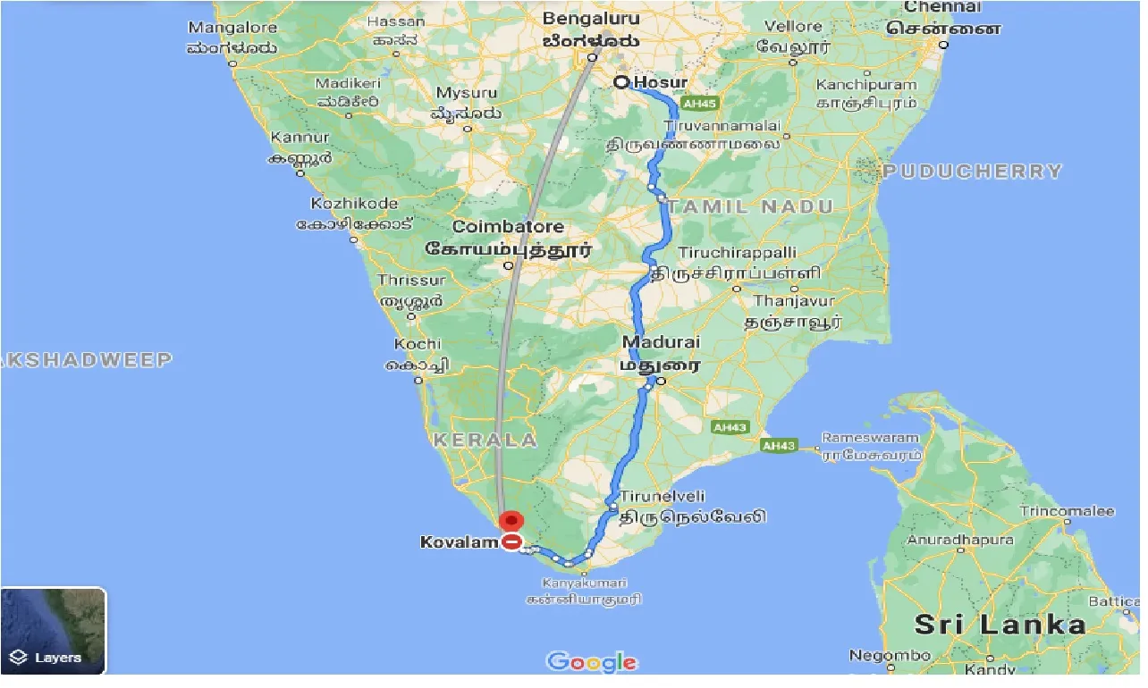 hosur-to-kovalam-one-way