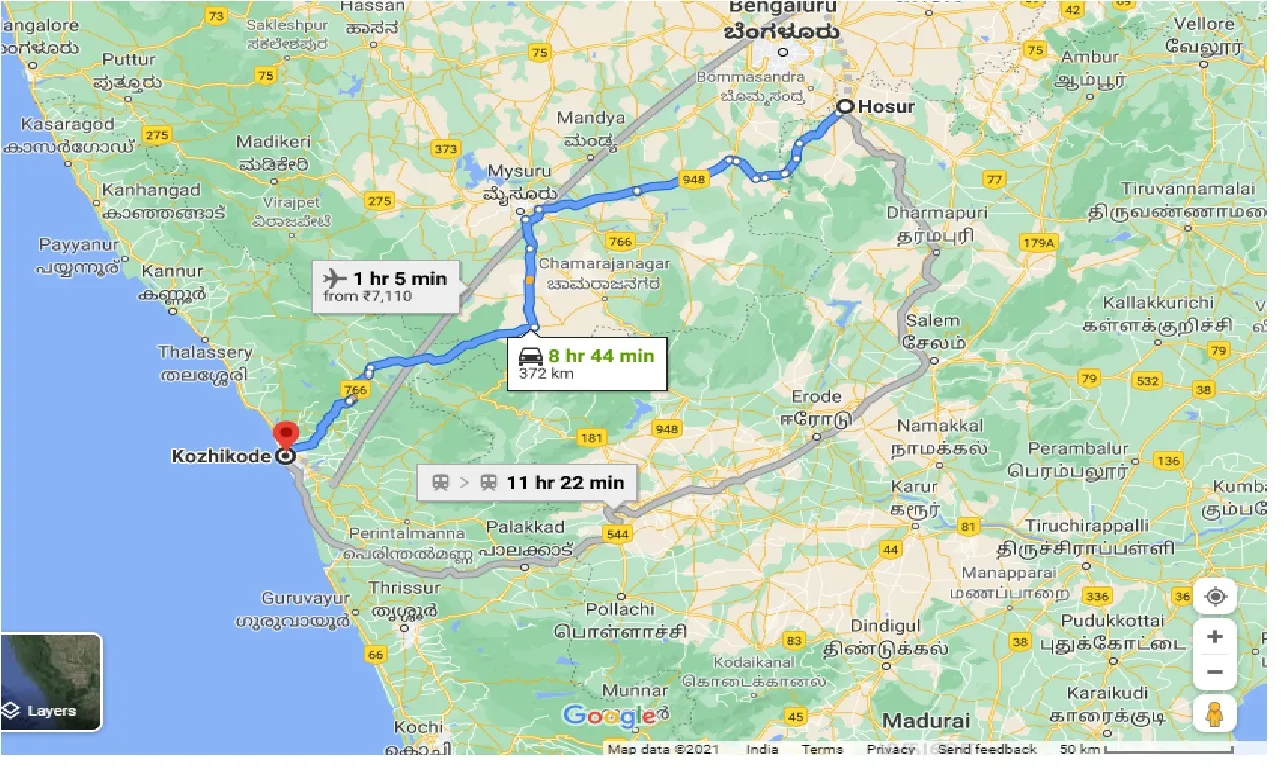 hosur-to-kozhikode-taxi