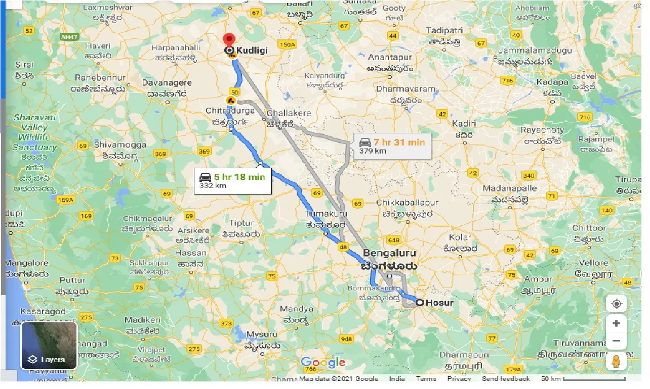 hosur-to-kudligi-taxi