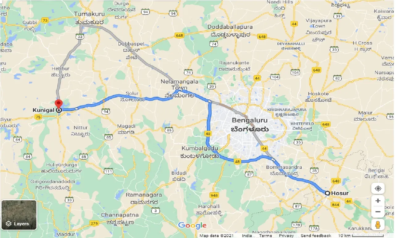 hosur-to-kunigal-one-way