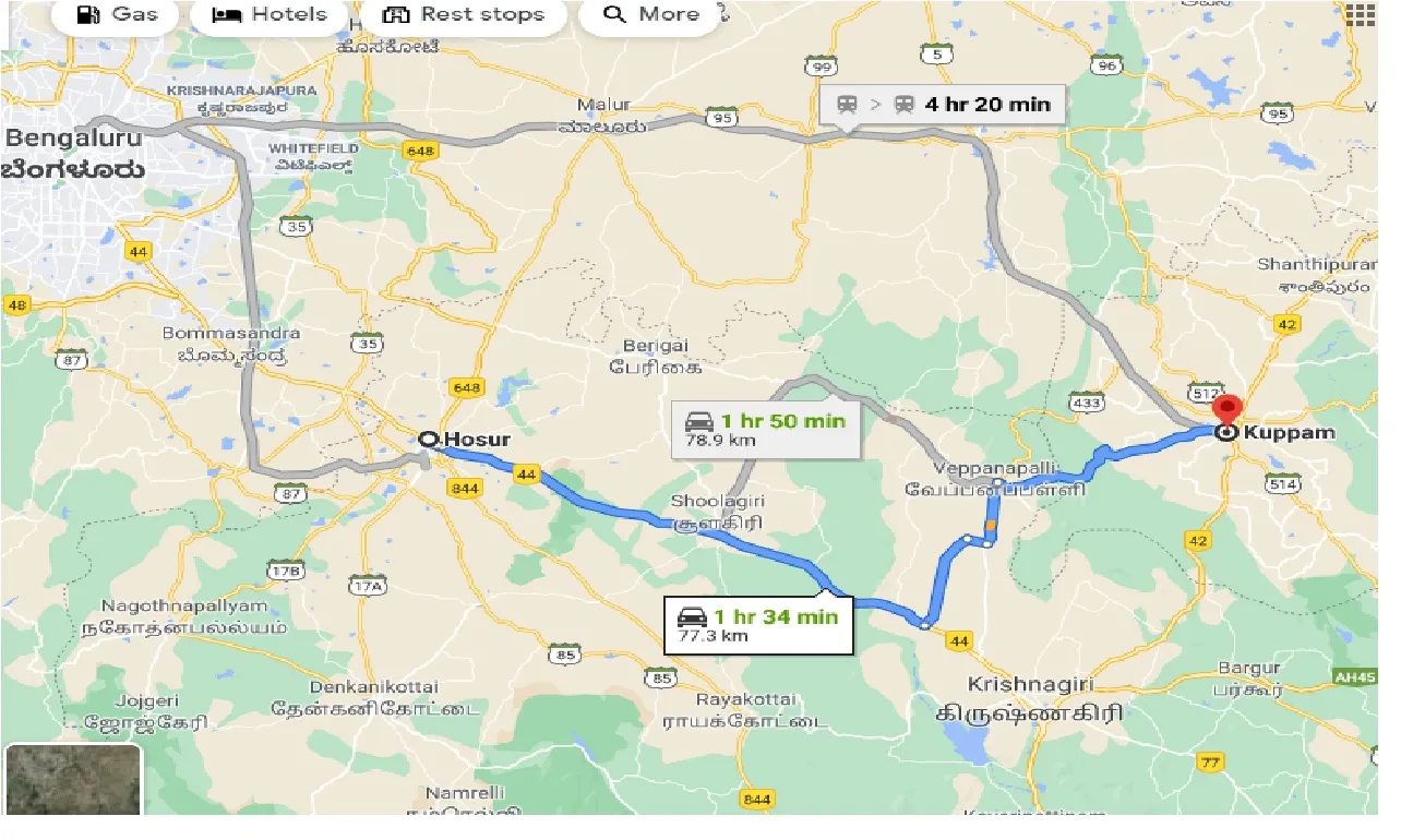 hosur-to-kuppam-one-way