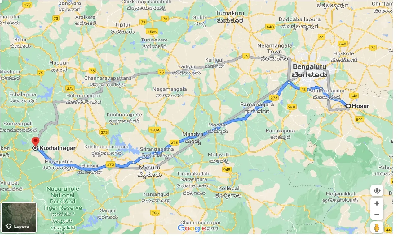 hosur-to-kushalnagar-taxi