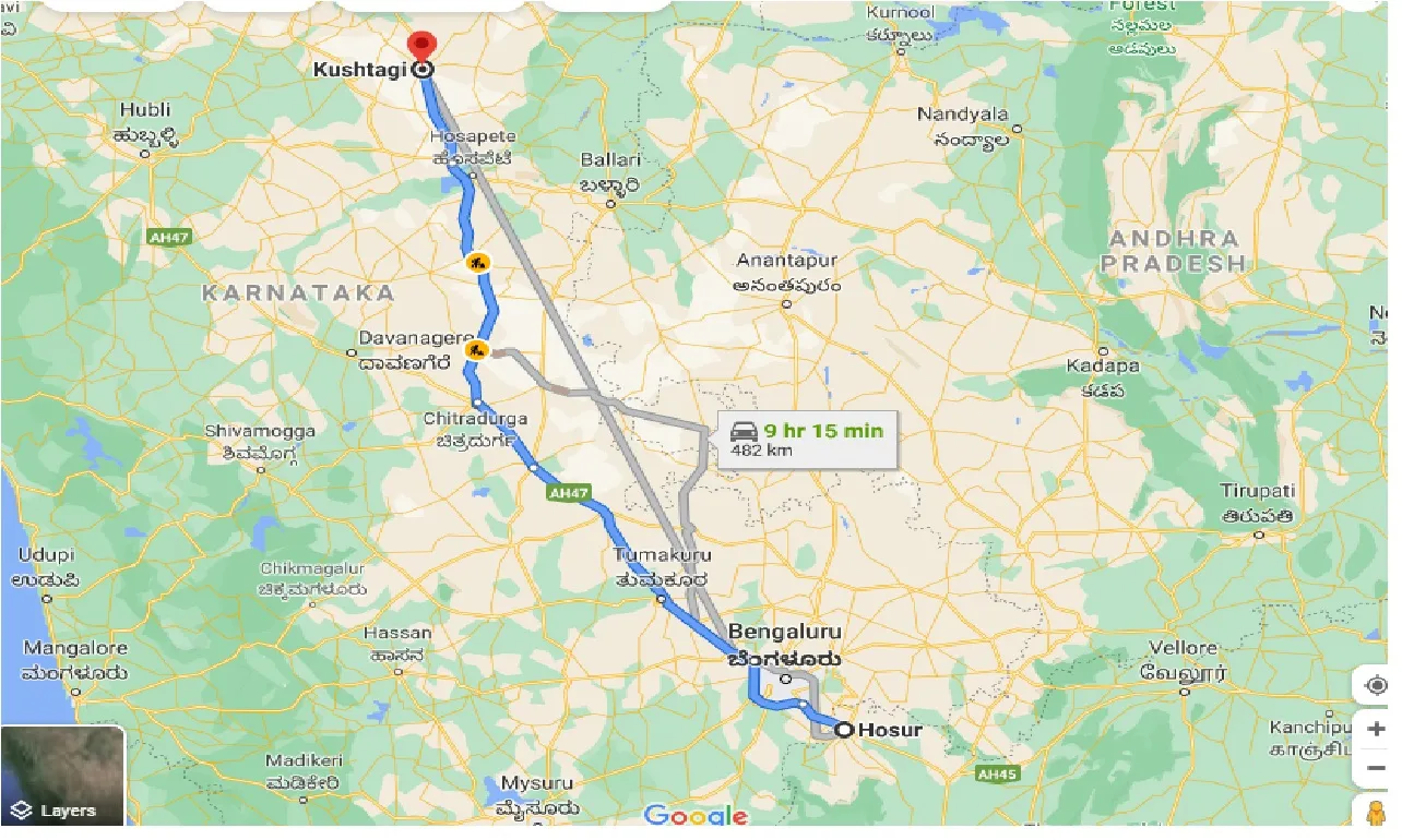 hosur-to-kushtagi-taxi