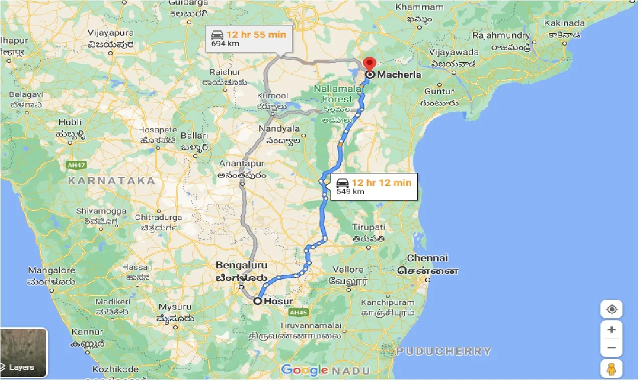 hosur-to-macherla-taxi