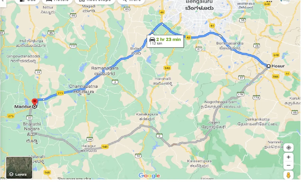 hosur-to-maddur-one-way