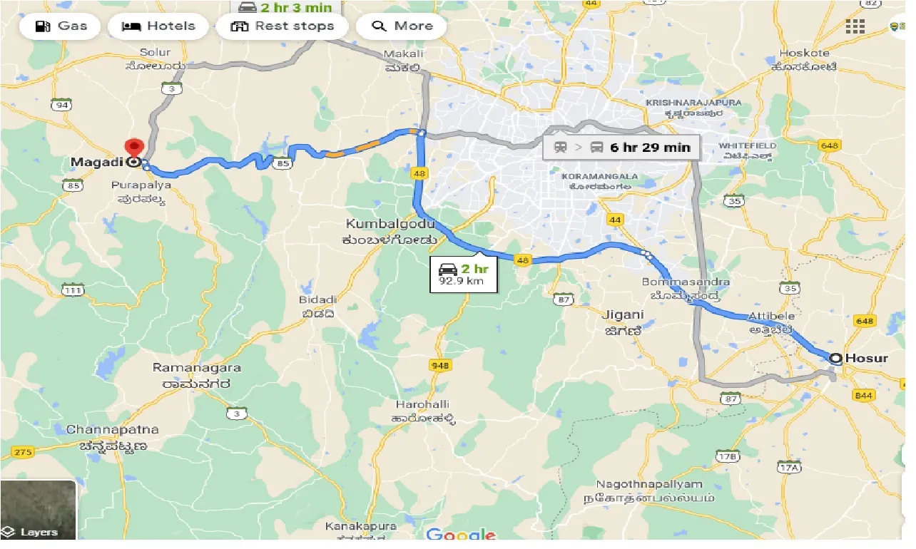 hosur-to-magadi-one-way