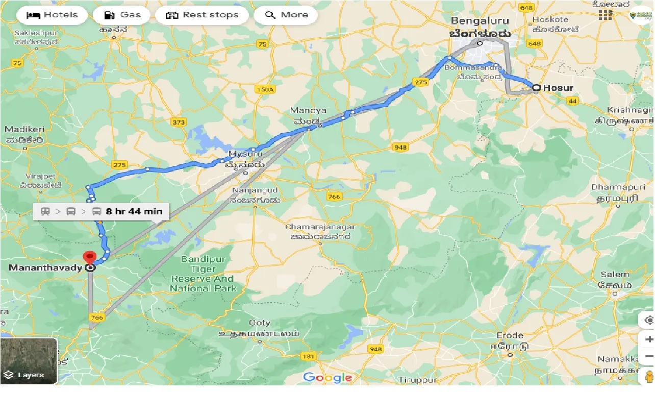 hosur-to-mananthavady-taxi