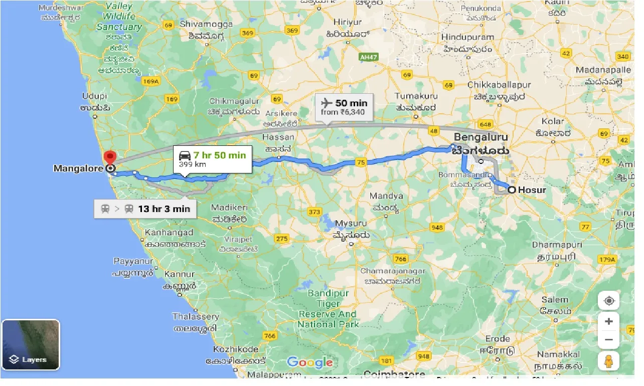 hosur-to-mangalore-taxi
