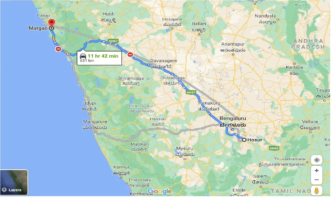 hosur-to-margao-one-way