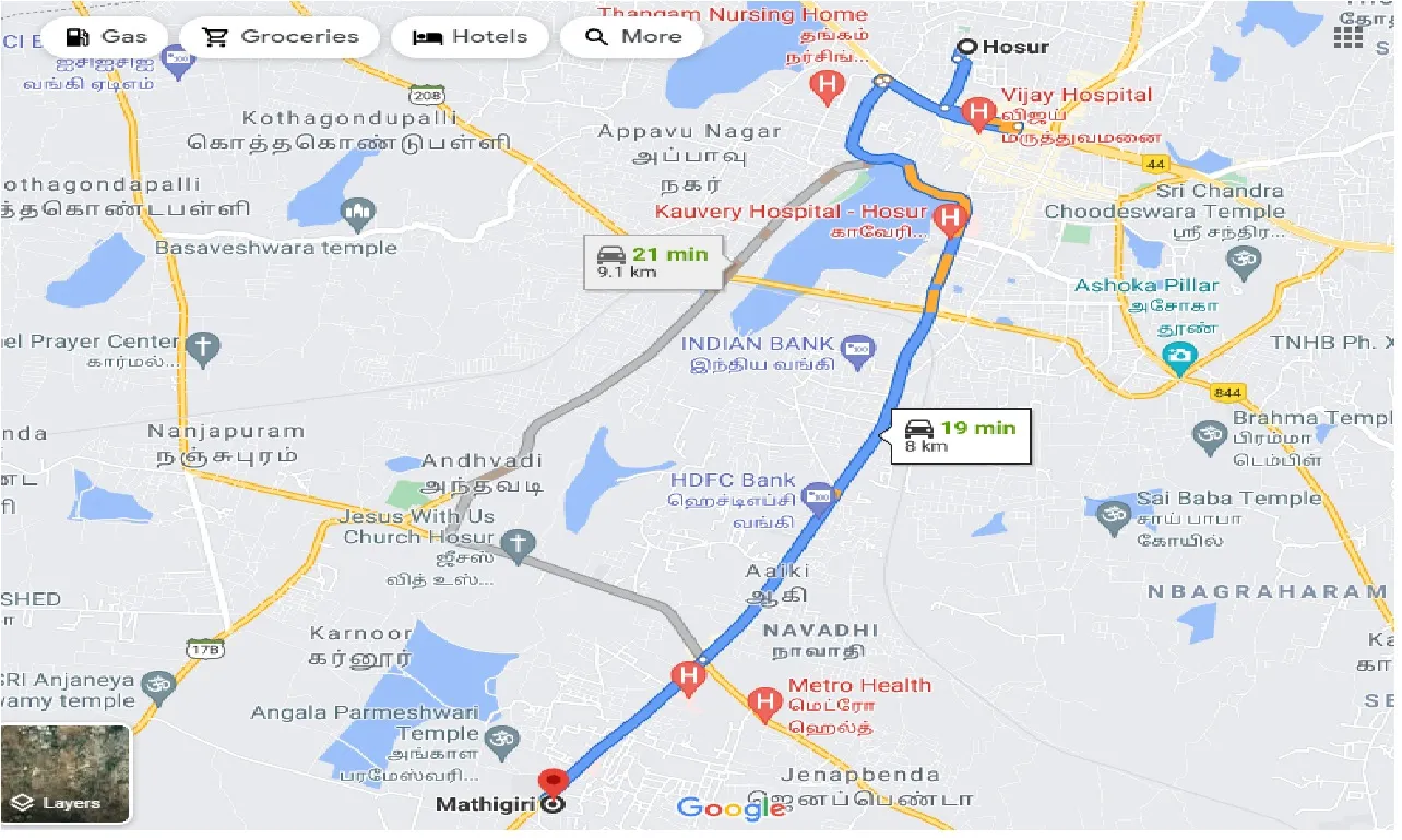 Hosur To Mathigiri One Way hosur-to-mathigiri-one-way