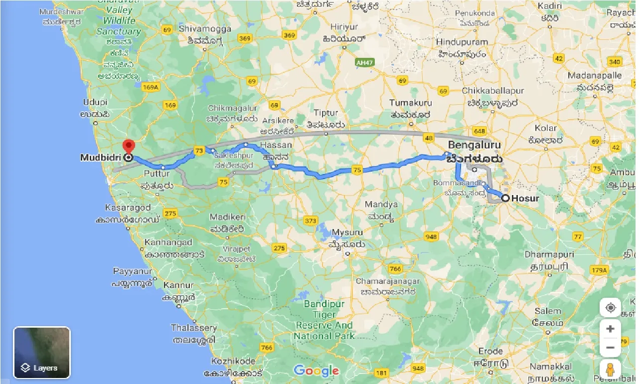 hosur-to-moodabidri-taxi