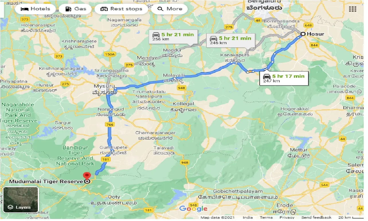 hosur-to-mudumalai-national-park-one-way