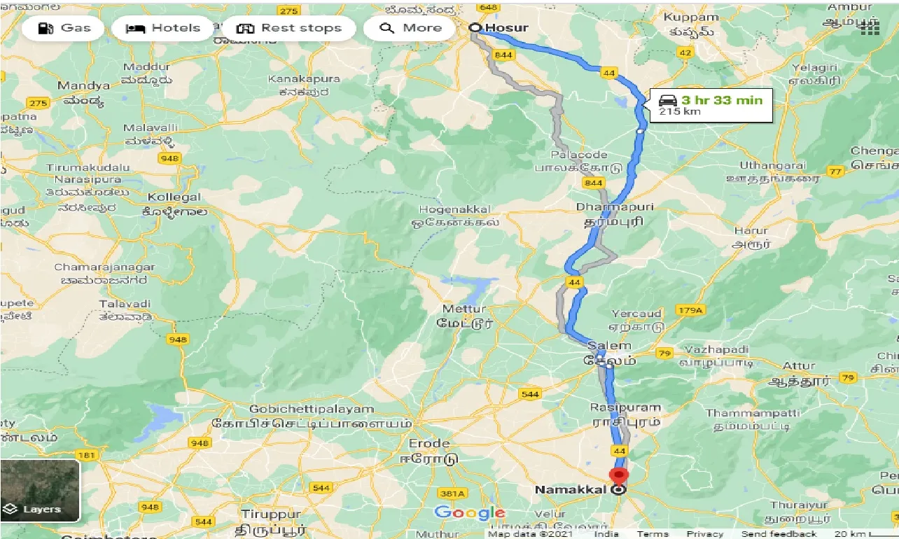 hosur-to-namakkal-taxi