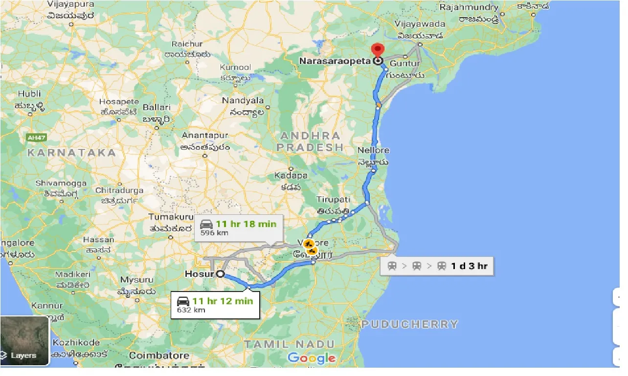 hosur-to-narasaraopet-one-way