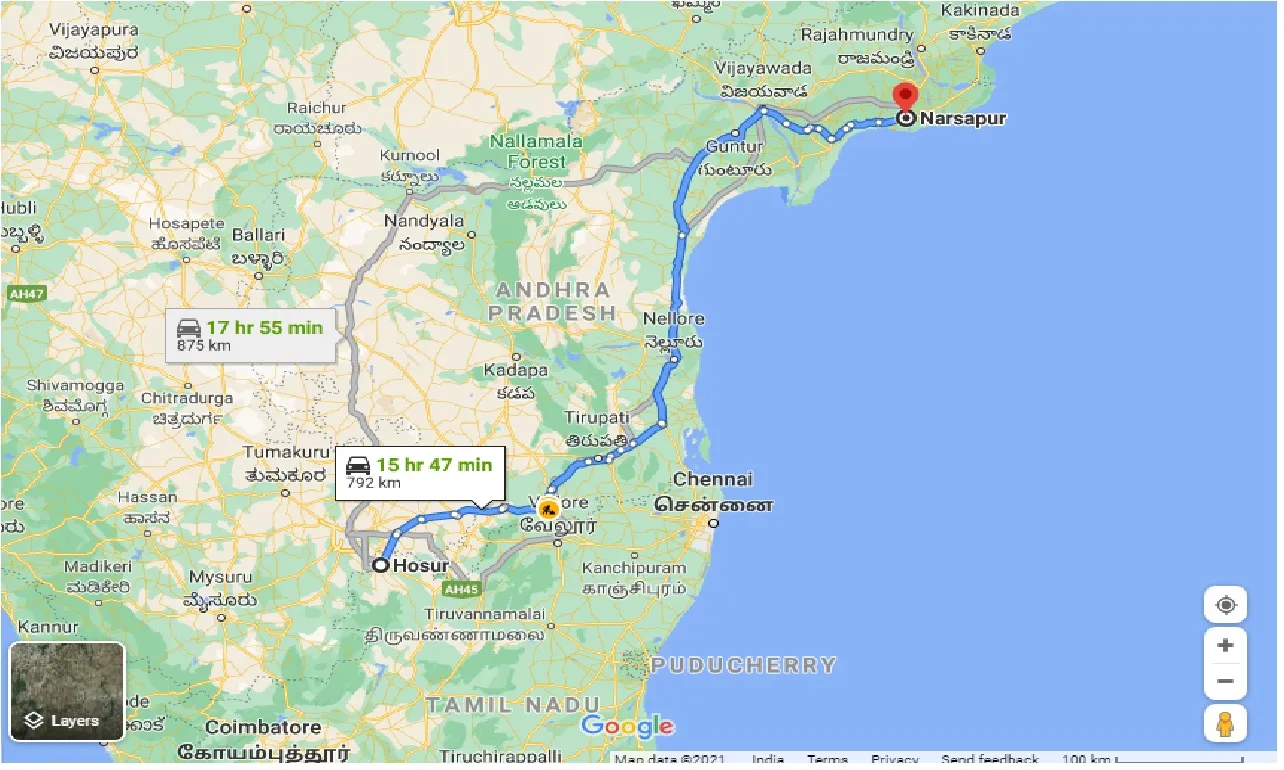 hosur-to-narsapur-one-way