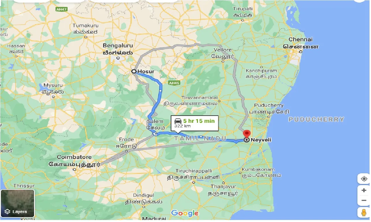 hosur-to-neyveli-taxi
