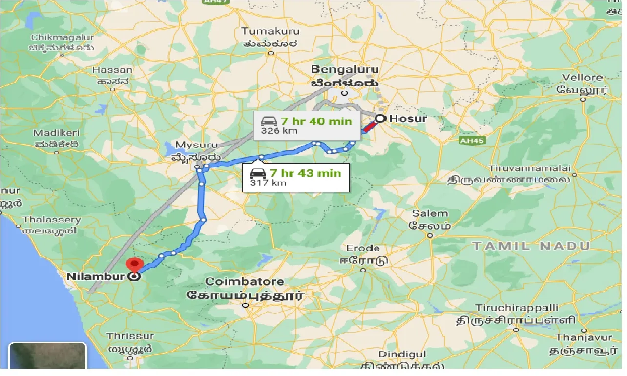 hosur-to-nilambur-taxi