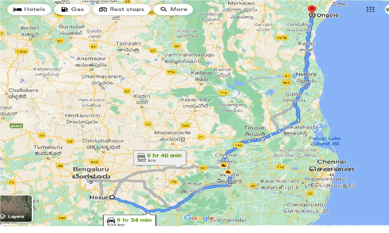 hosur-to-ongole-taxi