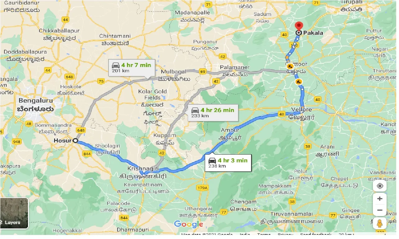 hosur-to-pakala-taxi