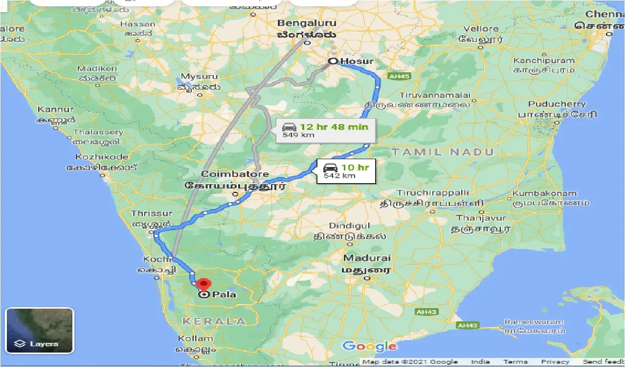 hosur-to-palai-one-way