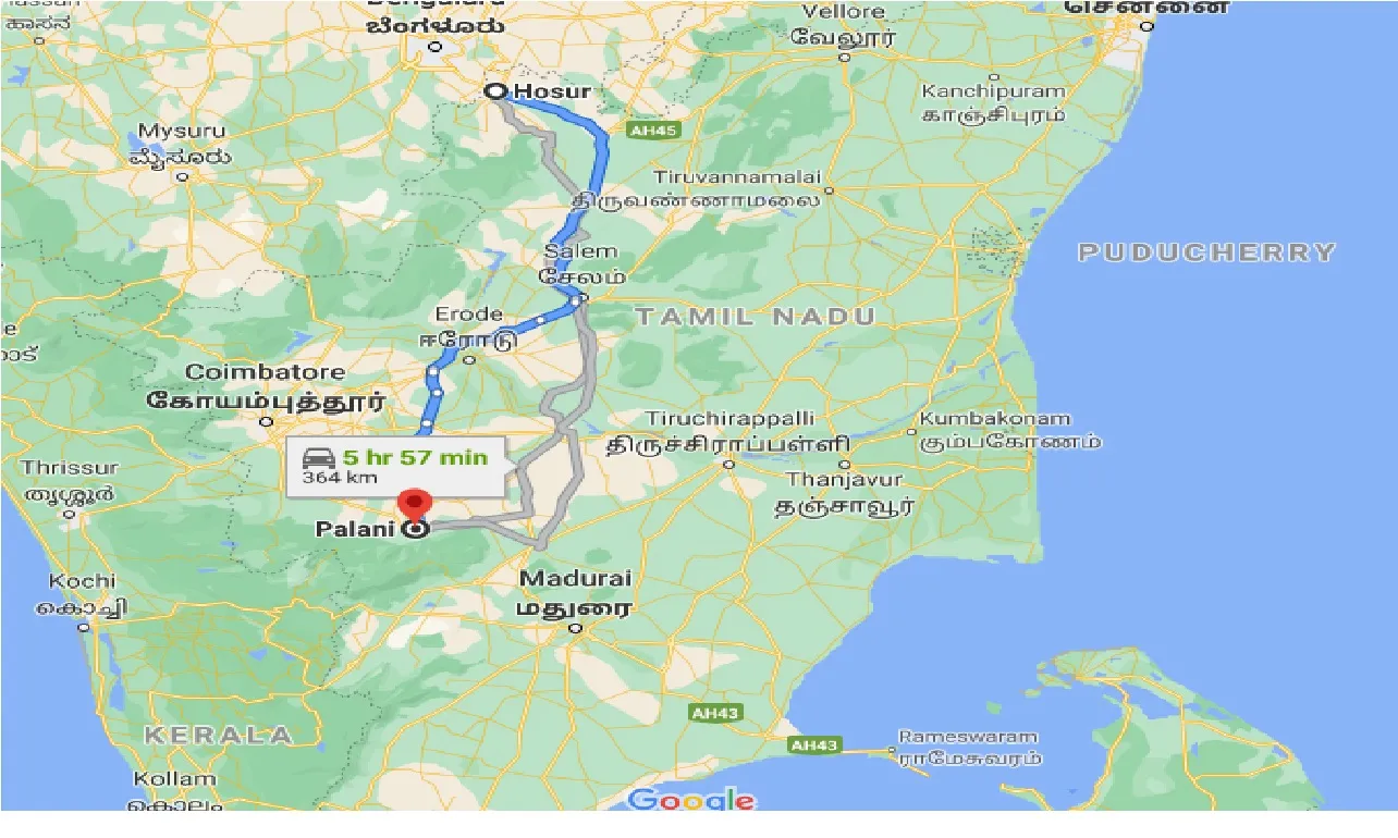 hosur-to-palani-one-way
