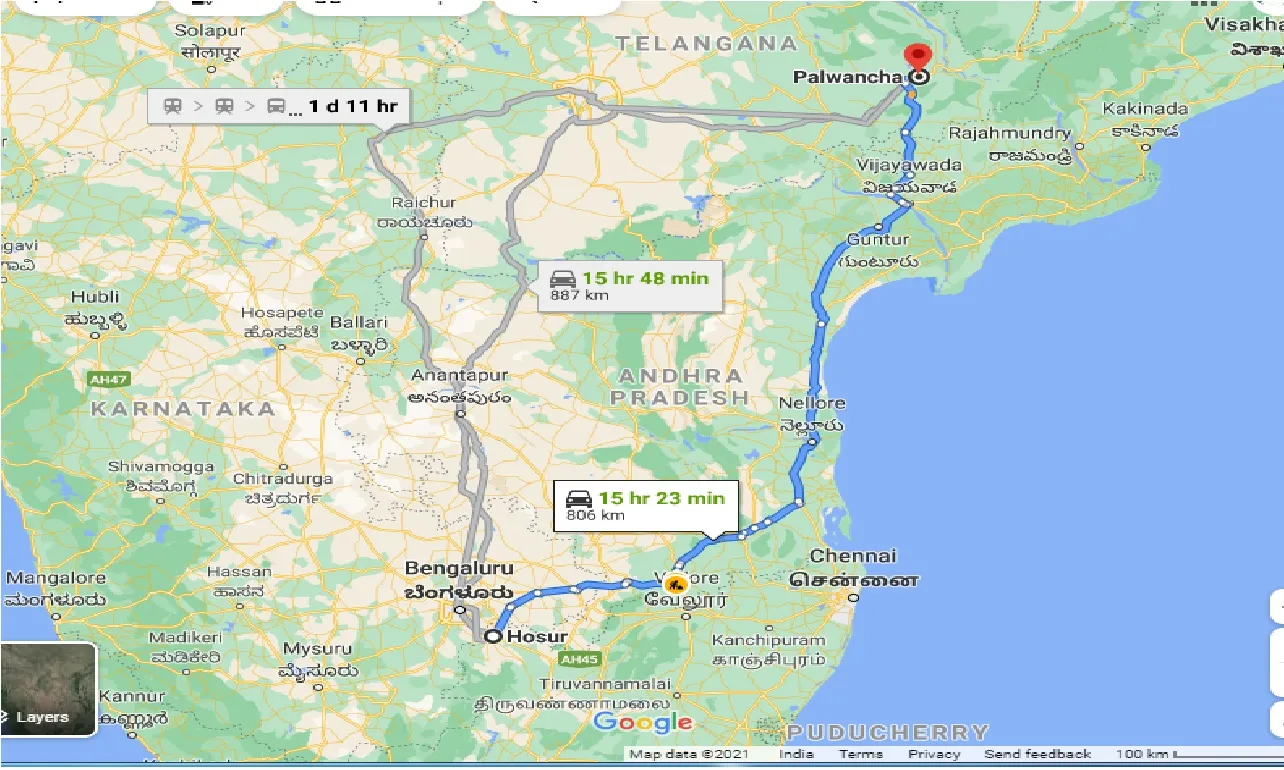 hosur-to-palwancha-taxi