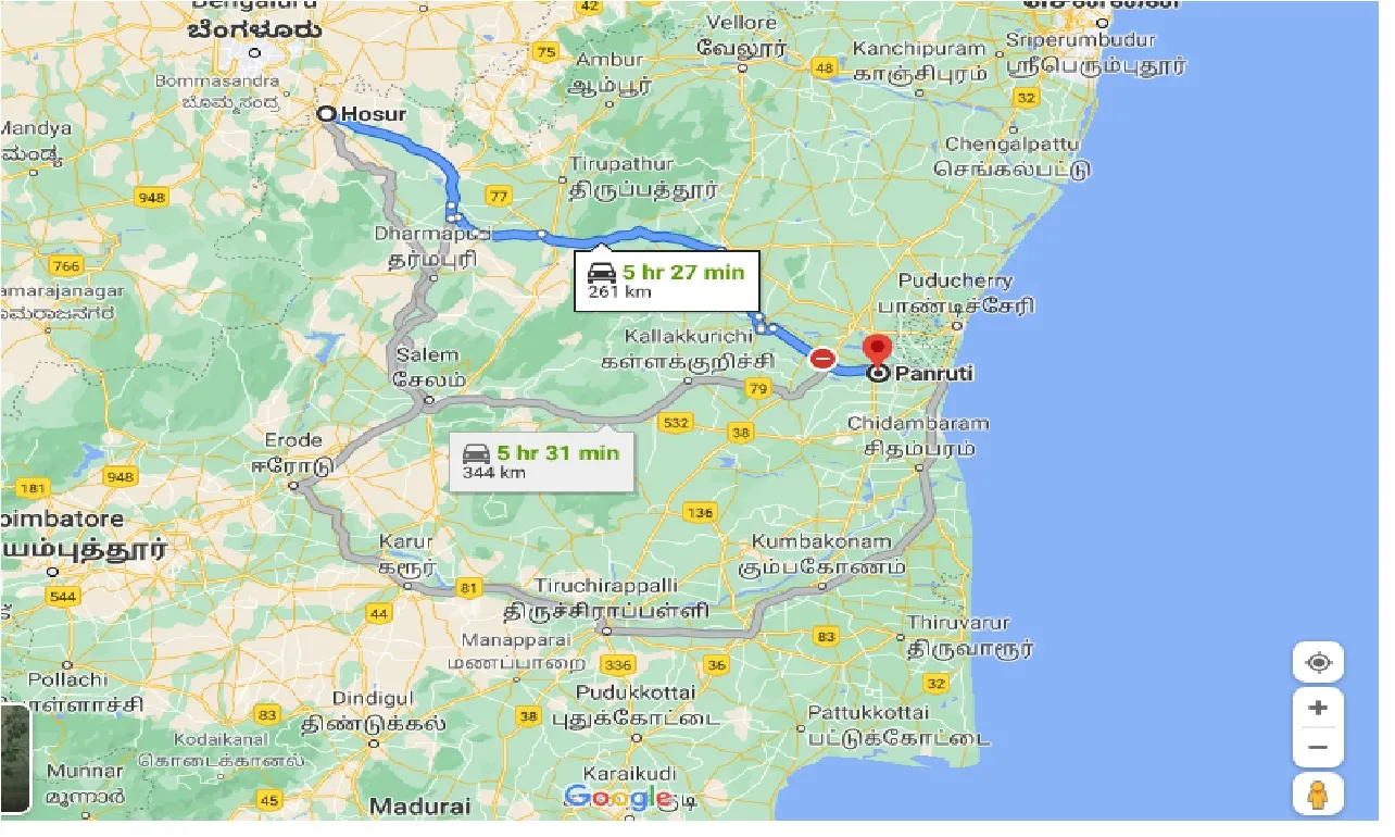 hosur-to-panruti-one-way
