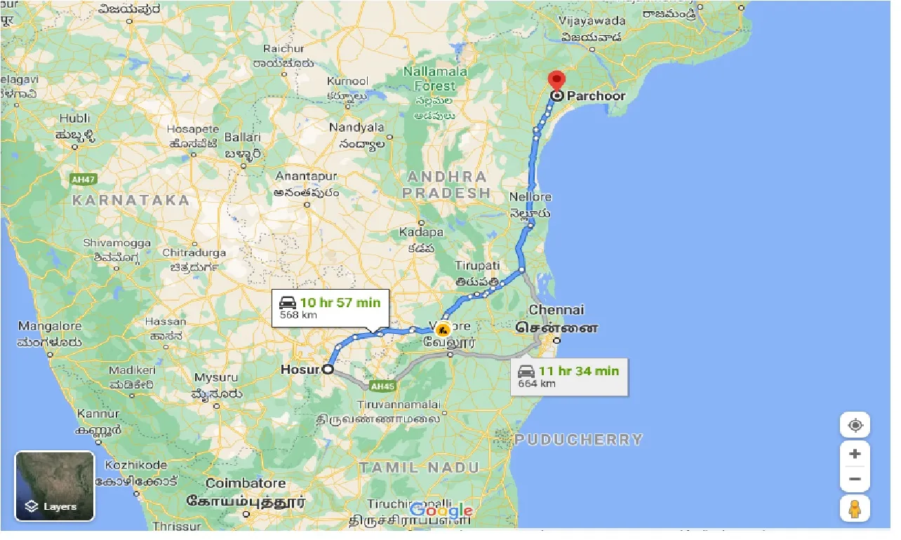 hosur-to-parchur-one-way